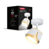 Світильник точковий накладний поворотний без лампи MAXUS Spot Flora Base GX53 White Golden
