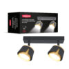 Світильник точковий накладний поворотний без лампи MAXUS Spot Flora Base GX53x3 White Golden