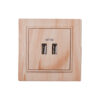 Розетка USB (2 порти) 2A, Enzo біле дерево