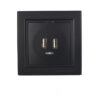 Розетка USB (2 порти) 2A, Enzo бездоганний графіт