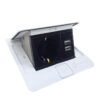 Розетка для підлоги з заземленням врізна 16А + 2USB 2.1А, IP44, білий