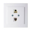 Розетка NILSON комп'ютер+телефон RJ45 cat5+RG11 Touran білий