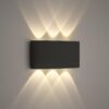 Світильник LED настінний, бра LUMINARIA LINZA SIX 6W R170 3000K BLACK 220V IP54