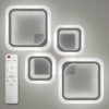 Світильник світлодіодний стельовий LUMINARIA OVAL 80W 4S WHITE 220V IP20 люстра з пультом ДУ