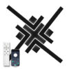 Люстра світлодіодна стельова LUMINARIA HUGO 110W 4L BLACK / світильник LED (з пультом)