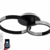 Світильник світлодіодний стельовий LUMINARIA AKRILIKA ROUND 80W 3R APP 600x400x110 BLACK/CLEAR 220V IP20 з пультом ДУ