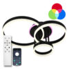 Світильник світлодіодний стельовий LUMINARIA GENNY ROUND RGB 80W 4R 605x420 BLACK 220V IP20 з пультом ДУ