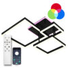 Світильник світлодіодний стельовий LUMINARIA GENNY SQUARE RGB 105W 4S 645x618 BLACK 220V IP20 з пультом ДУ