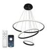 Світильник світлодіодний стельовий LUMINARIA JULIE 75W 3R APP 600х1100 BLACK/CLEAR 220V IP20 з пультом ДУ