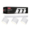 Світильник точковий накладний поворотний без лампи MAXUS Wave Spot Base GX53x3 White