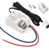 Датчик відкривання дверей OLVINPLUS (Door Sensor Switch)Напруга живлення: 20–265 В AC/DC, 50/60 ГцМаксимальне навантаження:резистивне – до 500 ВтLED – до 200 Вт (до 3 світильників)Монтажний отвір: Ø12,4 / Ø15 ммРозмір контролера: 63 × 32 × 25,5 ммВідстань між кріпленнями: 60 мм Olvin Plus 37569