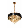 Люстра підвісна LUMINARIA VALERY 8xE14 R480 BLACK/GOLD 220V IP20